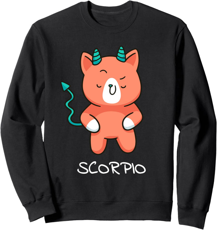 Skorpion Katze Sternzeichen Kawaii Astrologie Katzen Sweatshirt