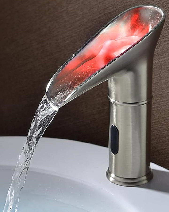 Gangang Led Kalt- Und Heiss-automatischer Sensor Wasserhahn Berührungslos Wasserhahn Dc 3 Farben Was