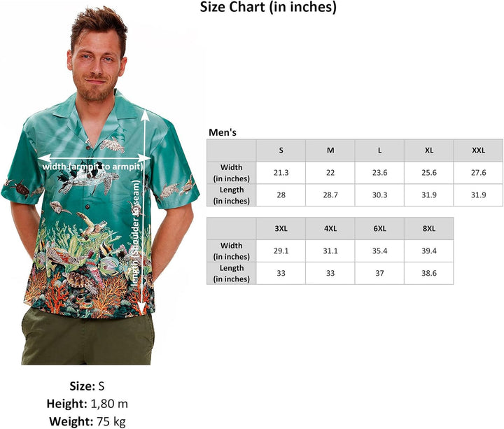 KY's Hawaiihemd Hawaiishirt original Made in Hawaii S-6XL S Blau, S Blau