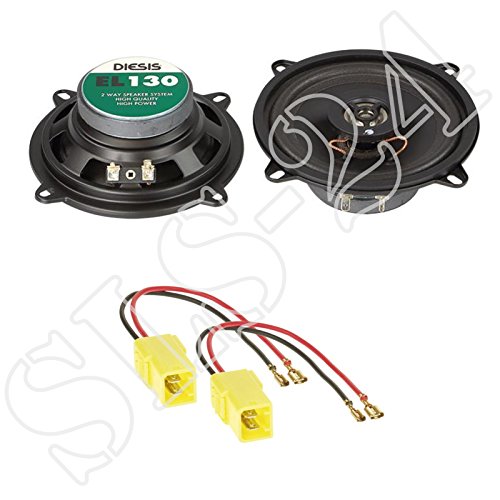 LSP-Set: Calearo EL130-80 Watt Lautsprecher-Paar + Lautsprecherkabel für FIAT Punto (188) 02/1999 >