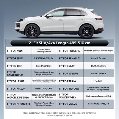 GUNHYI Autoabdeckung Wasserdicht und atmungsaktiv, Abdeckplane Geeignet für BMW X5, Audi Q7/Q8, Caye
