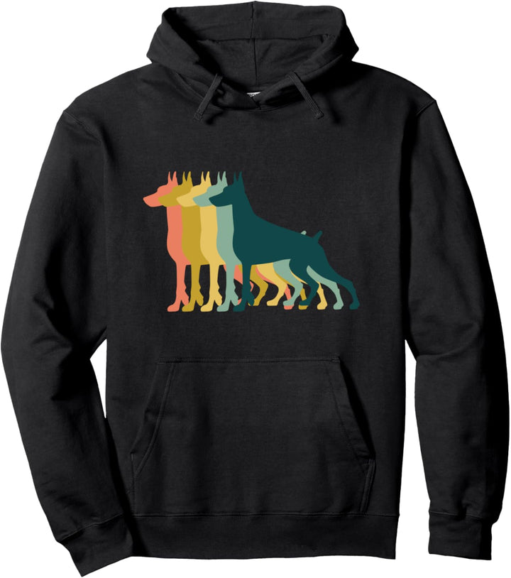 Doberman Dog Lover Retro Pop Art Pullover Hoodie