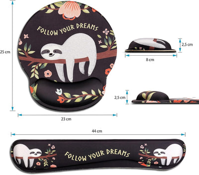 AOKSUNOVA Ergonomisch Mauspad mit Spruch Handgelenkauflage Tastatur Mousepad & Tastatur Handgelenkst
