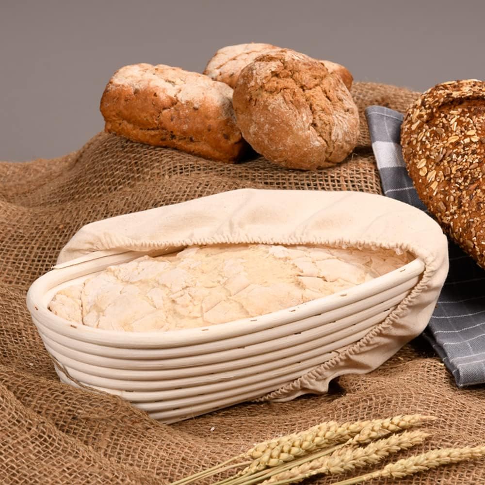 Kesper | Gärkörbchen, Material: Rattan, Textilfutter (abnehmbar), Masse: 35,5 x 15,5 x 9 cm, Farbe: