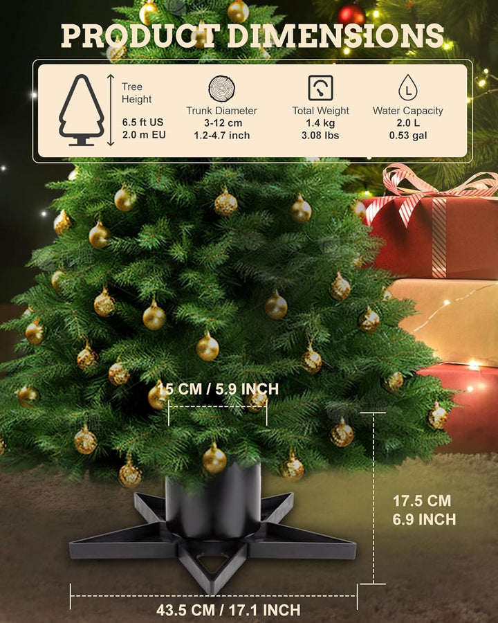 PUDO Christbaumständer Weihnachtsbaumständer Tannenbaumständer mit Wassertank: Baumständer Weihnacht