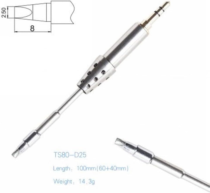 TS80P B02 BC02 D25 K4 J02 Lötkolbenspitze Ersatz-Lötkopf, hochwertiges Material, sorgt für Haltbarke