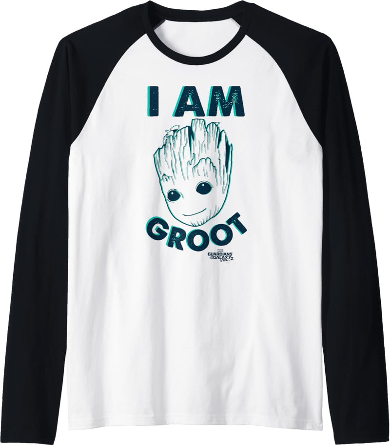 Marvel Guardians Of The Galaxy I Am Groot Simple Portrait Raglan