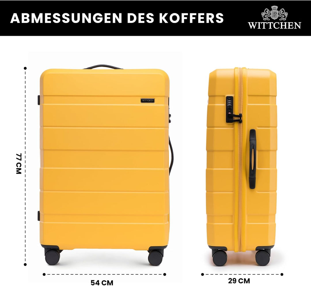 WITTCHEN COMODO Line Koffer Handgepäck Gepäck-Set aus ABS Teleskopgriff TSA Schloss 4 Doppelräder Ge
