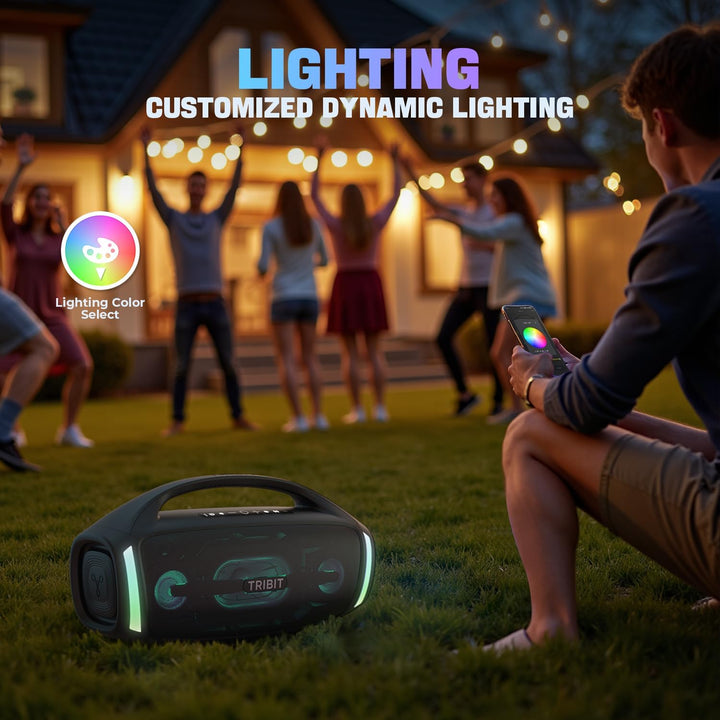 TRIBIT StormBox Blast 2 Bluetooth Lautsprecher Gross, 200W Outdoor Lautsprecher - Subwoofer, XBass,