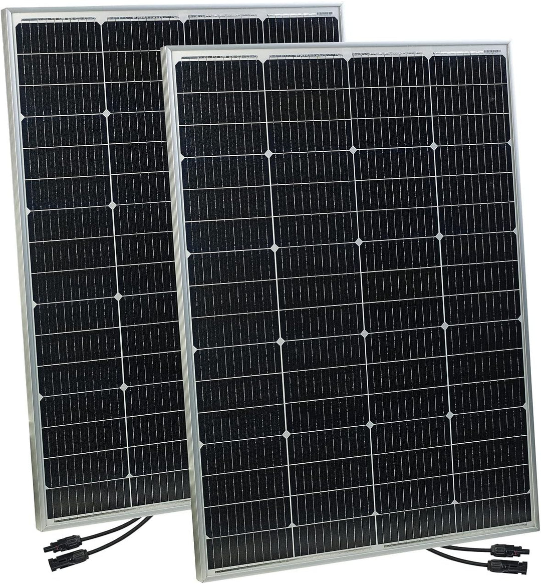 revolt Solarmodul: 2er-Set mobile monokristalline Solarpanele, 36 Volt, 150W, MC4-Stecker (Solarpane