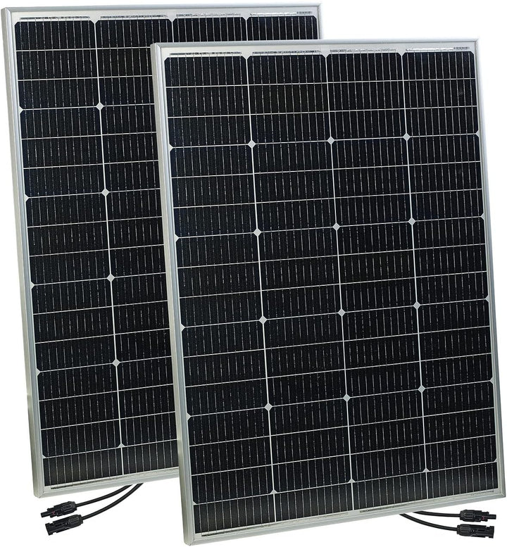 revolt Solarmodul: 2er-Set mobile monokristalline Solarpanele, 36 Volt, 150W, MC4-Stecker (Solarpane