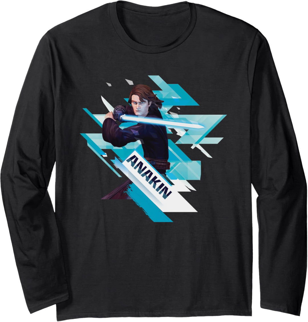 Star Wars The Clone Wars General Anakin Skywalker Jedi Langarmshirt