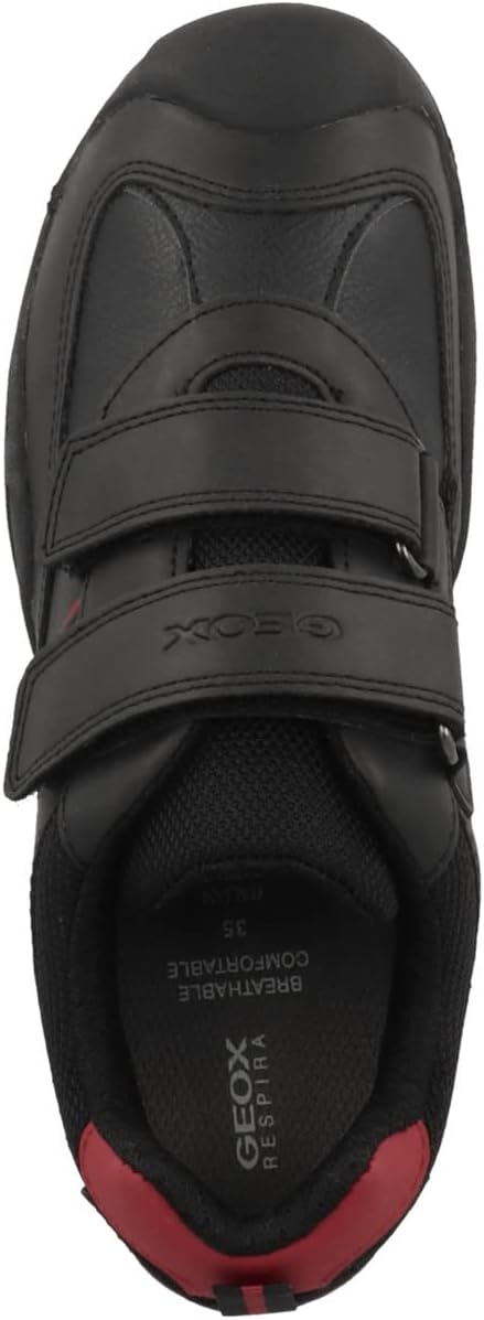 Geox Jungen J New Savage Boy A Schuhe 24 EU Black Red, 24 EU Black Red