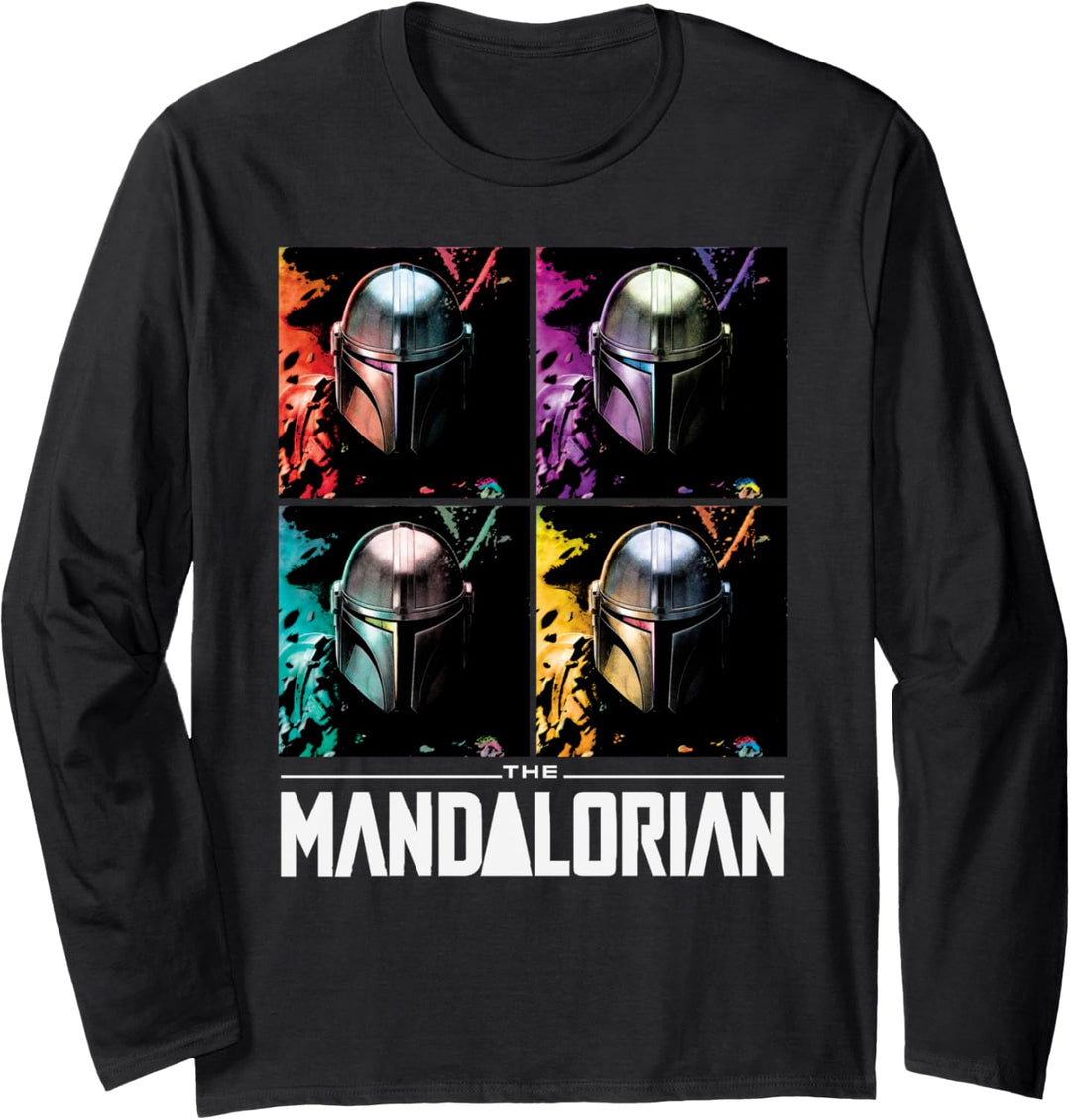 Star Wars The Mandalorian Multicolored Helmet Langarmshirt
