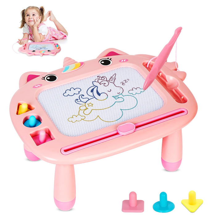 Kleinkinder Spielzeug Magnetische Maltafel Zaubertafel mit 4 Beine Bunt Zeichentafel Magnettafel Bab