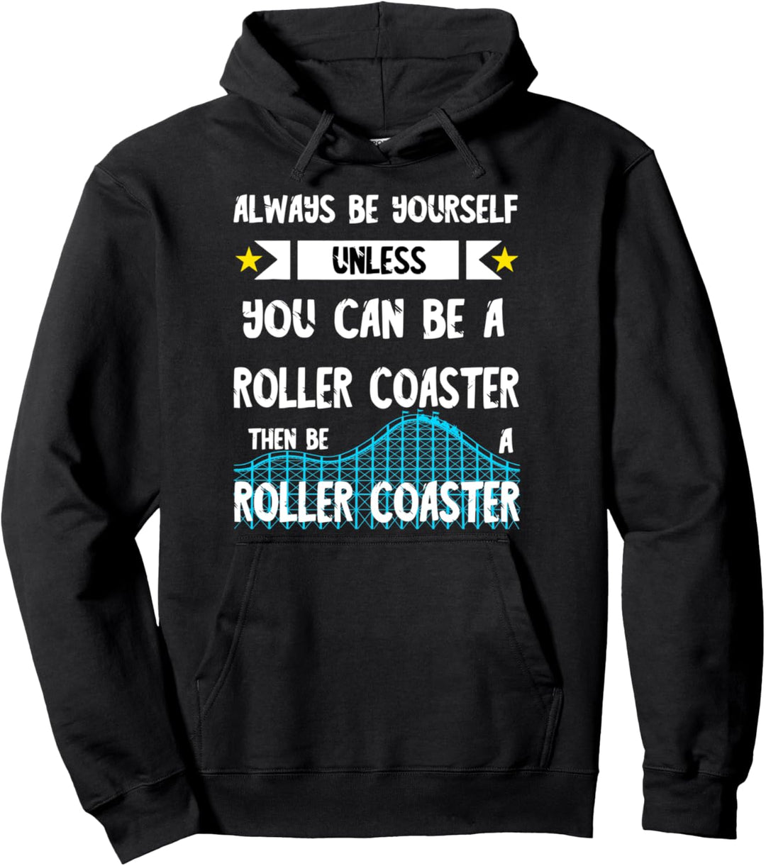 Frezeitpark Achterbahn Roller Coaster Kirmes Rollercoaster Pullover Hoodie