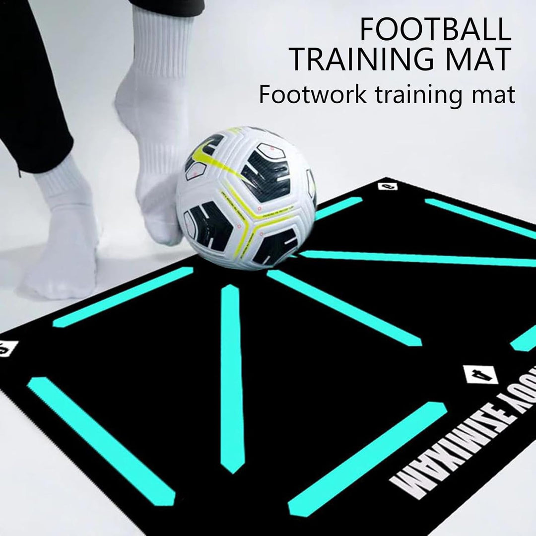 Fussball Schritt Trainingsmatte,Gummi Fussballtorpolster für Kinder,Ballkontrolle,Dribbelmatte,Tragb