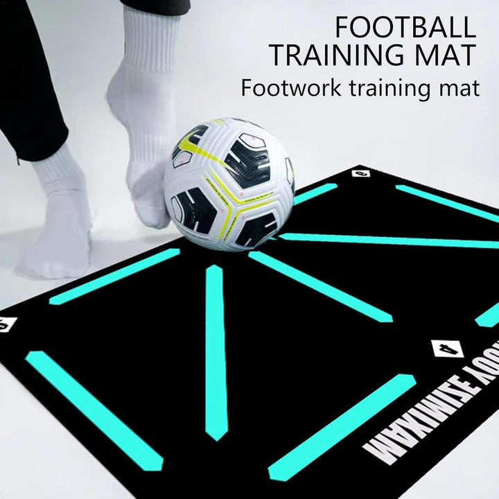Fussball Schritt Trainingsmatte,Gummi Fussballtorpolster für Kinder,Ballkontrolle,Dribbelmatte,Tragb