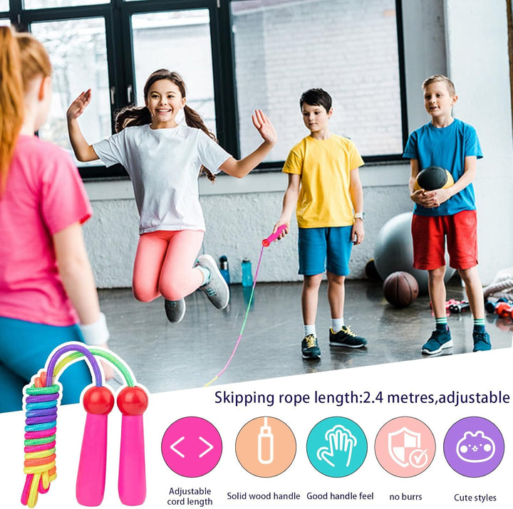Hula Hoop Springseil Set für Kinder Ab 4 Jahren, Zusammengebauter Reifen Mit 8 Teilen, 70cm Durchmes