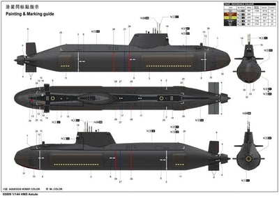 Trumpeter 005909 1/144 HMS Astute Plastikmodellbausatz, Modelleisenbahnzubehör, Hobby, Modellbau, Me