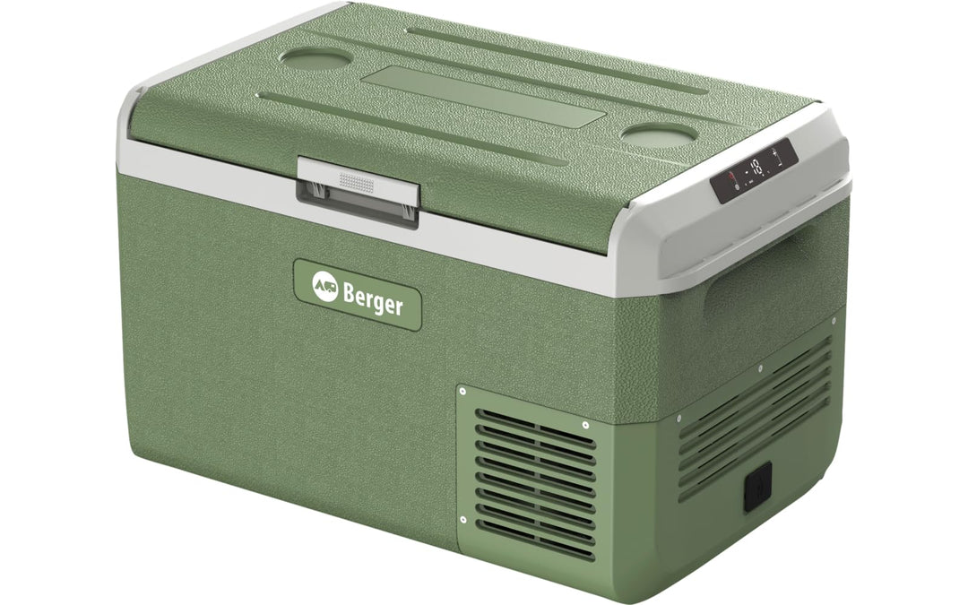 BERGER EPL Kompressor Kühlbox Elektrisch - Kühlbox Auto 12V/24V/230V mit Tiefkühlfunktion bis -20°C,