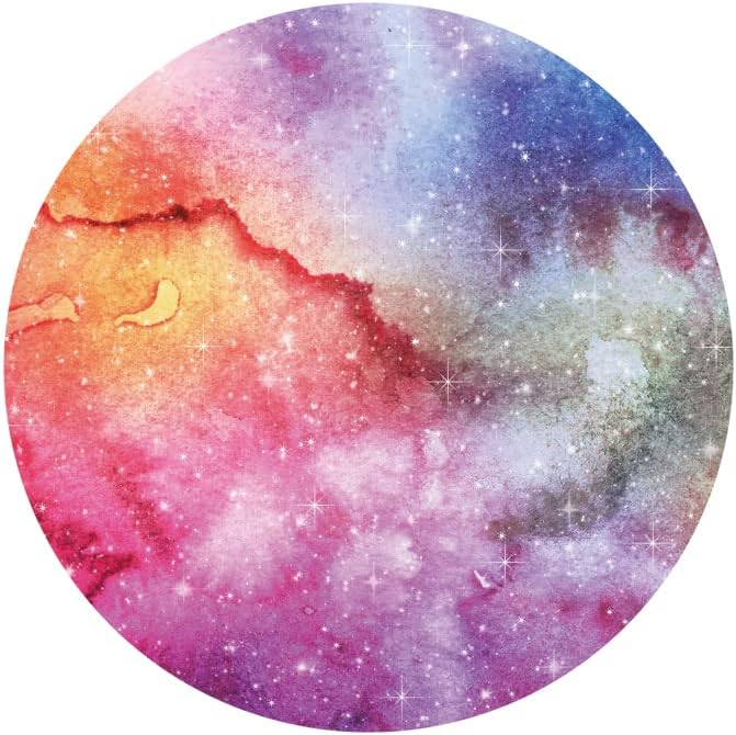 Aoihrraan 200cm Durchmesser Buntes Aquarell Runden Fotografie Hintergrund Glitzer Nebel Regenbogen A