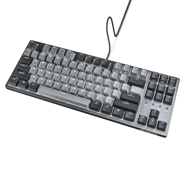DURGOD K320 Corona White Backlit TKL Mechanical Keyboard | 87 Keys Tenkeyless | USB C Wired | Double