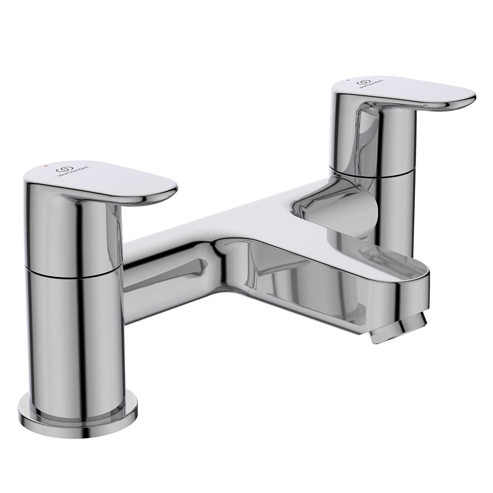 Ideal Standard BC707AA Cerafin O Badewanneneinlauf, Chrome, Dual Control Bath Filler, Dual Control B