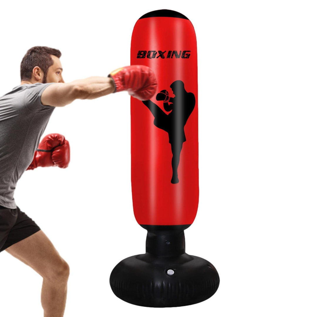 Aufblasbarer Boxsack - 67 Zoll schwere PVC-Trainingstasche mit Boden | Boxtrainingsgerät, Optimale K