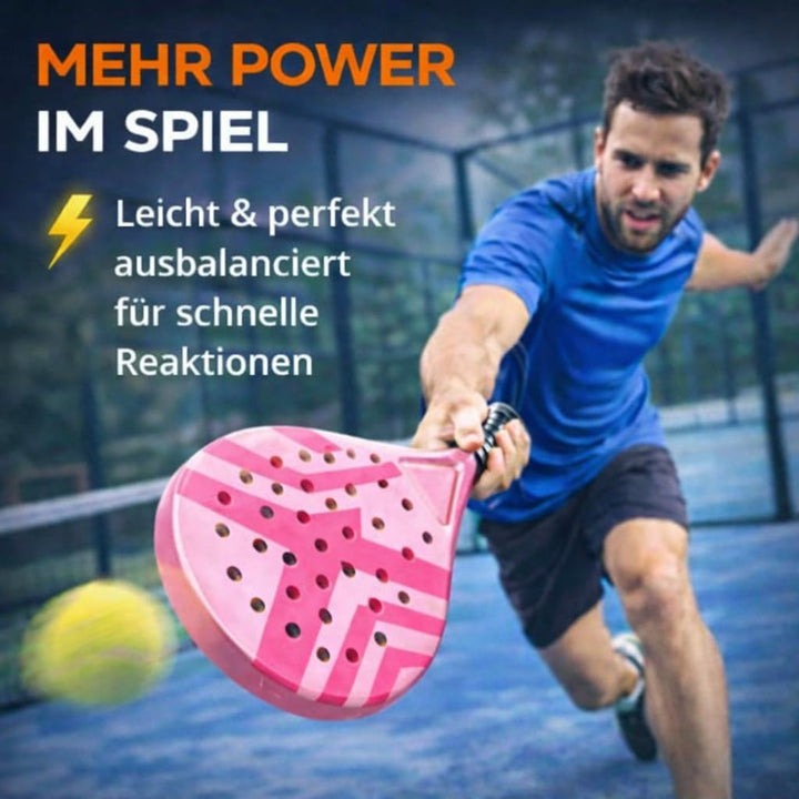 Padelschläger Set für Erwachsene Profi Racket – mit Meshtasche Padel Tennis Schläger für Anfänger un