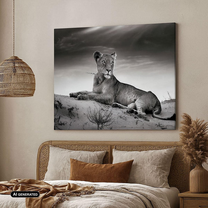 Bilder auf Leinwand 100x70cm Leinwandbild Tierwelt weiblich katze Tier Gross Wanddeko Bild Schlafzim