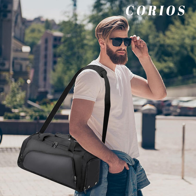 CORIOS Herren Reisetaschen Duffle Bag Oxford Sporttasche Fitnesstasche Gross Weekender Übernachtung