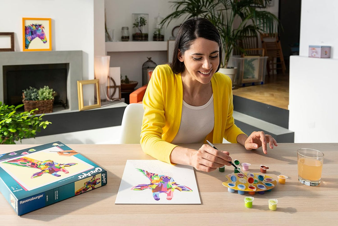 Ravensburger CreArt 28993 - Funky Giraffe - Malen nach Zahlen Erwachsene, DIY Malset mit Pinsel und