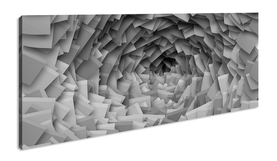 Kunterbunte Notitz-Zettelei Panorama 80x40 cm Effekt: Schwarz/Weiss als Leinwandbild, Motiv fertig g