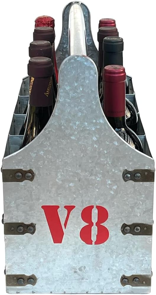 DanDiBo Weinträger Metall mit Öffner Flaschenträger 8 Zylinder V8 96404 Flaschenöffner Flaschenkorb