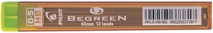 Pilot Begreen Druckbleiminen, 0,5 mm, Härtegrad HB, 12 Tuben, 144 Minen