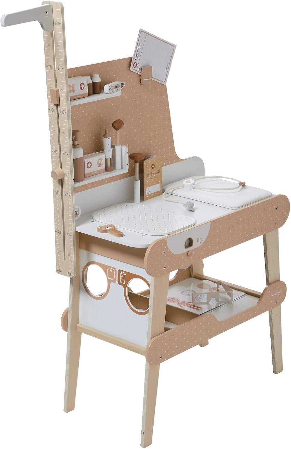 Vertbaudet Kinder Spieltisch,Kinderarztpraxis, Holz FSC® weiss Weiss Einheitsgrösse, Weiss Einheitsg