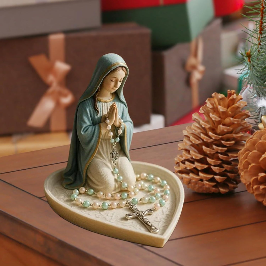 Virgin-Mary Rosary Holder, Statue Unserer LiebenFrau der Gnade, Katholischer Halter der Jungfrau Mar