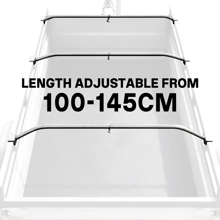 Planen Bügel, Planenbügel Flachplanenbügel 100-145 cm, Universell Anhängerplanen Haltebügel, Langleb