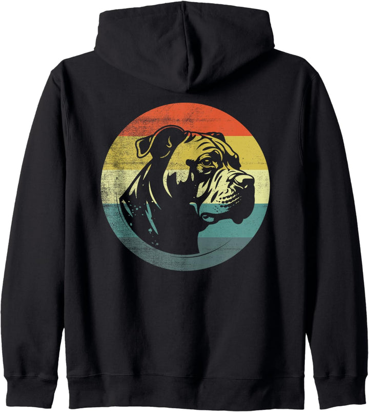 Retro Design American Bulldog Hund Kapuzenjacke