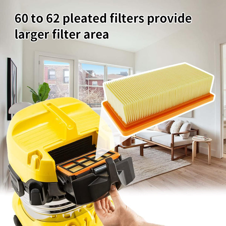 WuYan 2 Stück Flachfaltenfilter Für Kärcher AD 4 Premium Filter KFI 7420 Staubsaugerfilter für Kärch