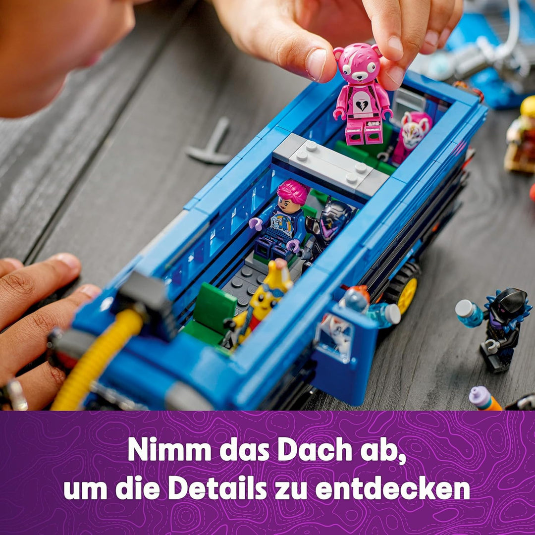 LEGO Fortnite Schlachtenbus, Spielzeug zum Videospiel mit Minifiguren, Geschenk für Gaming Fans ab 1