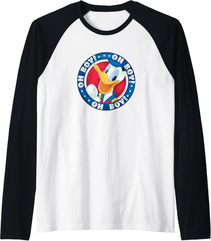 Disney Mickey And Friends Donald Duck Oh Boy Oh Boy Oh Boy Raglan