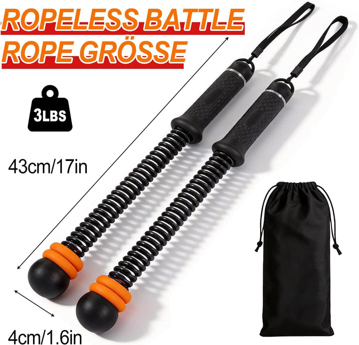2026 Verstellbares Ropeless Battle Rope, Battle Rope Ohne Seil mit Tragetasche & Übungsanleitung, Ge