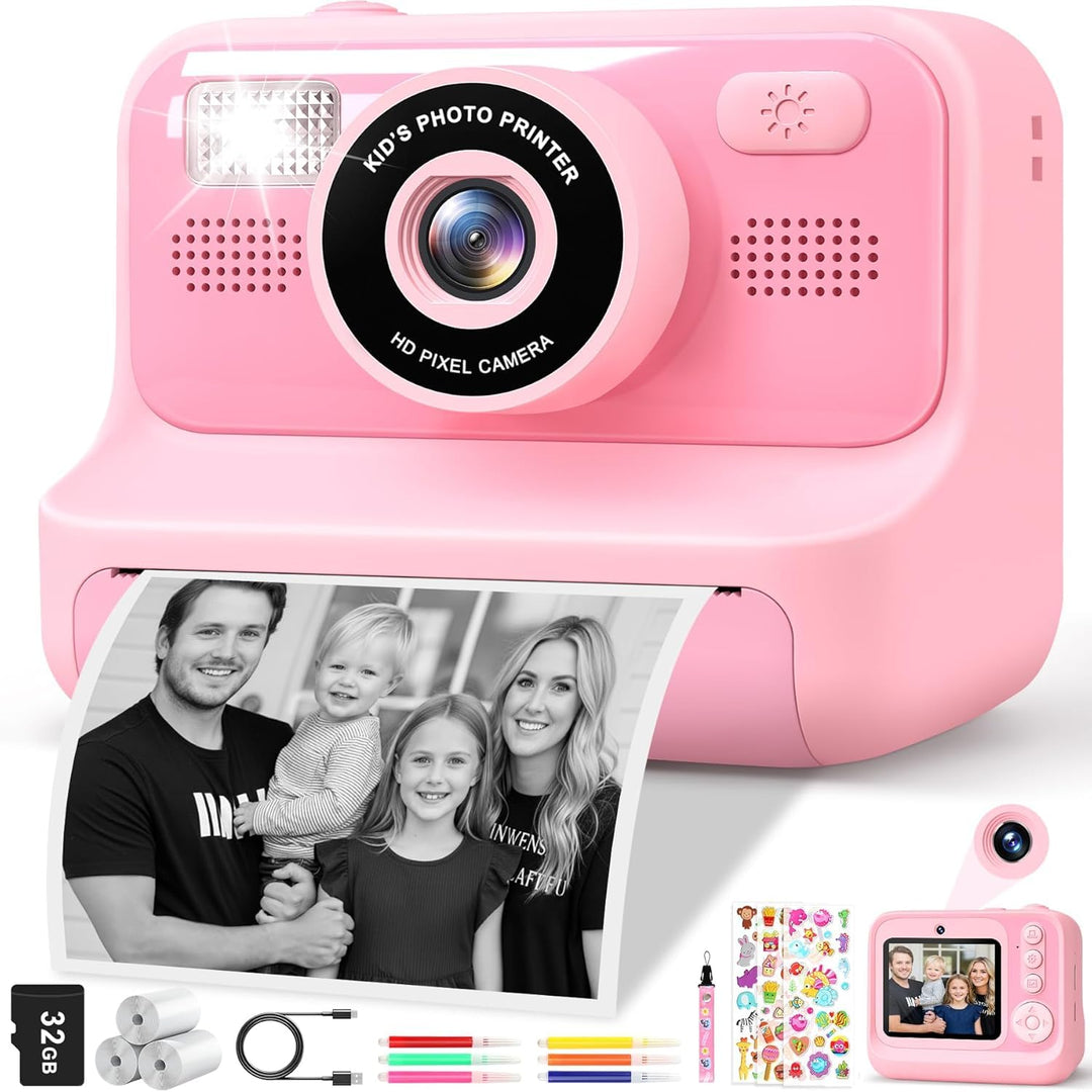 Gontence Kinderkamera, Digitalkamera Kinder, 2.0" Bildschirm Kinder Kamera SD Karte 32GB | 1080p HD