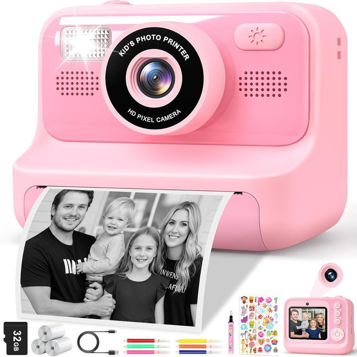 Gontence Kinderkamera, Digitalkamera Kinder, 2.0" Bildschirm Kinder Kamera SD Karte 32GB | 1080p HD