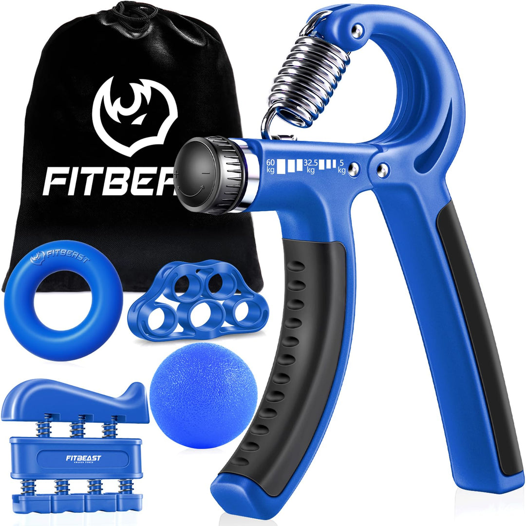 FitBeast Handtrainer Fingertrainer, Griffkraft Trainer Trainingsset - 5er-Pack, Verstellbarer Grip T