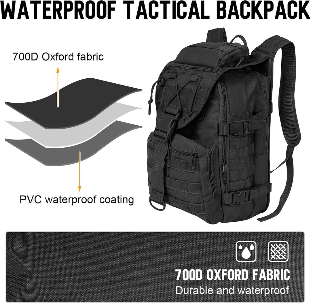 SHANNA Militärrucksack 35L/50L Armee Rucksack Molle, Hohe Kapazität Trekkingrucksack Wanderrucksäcke