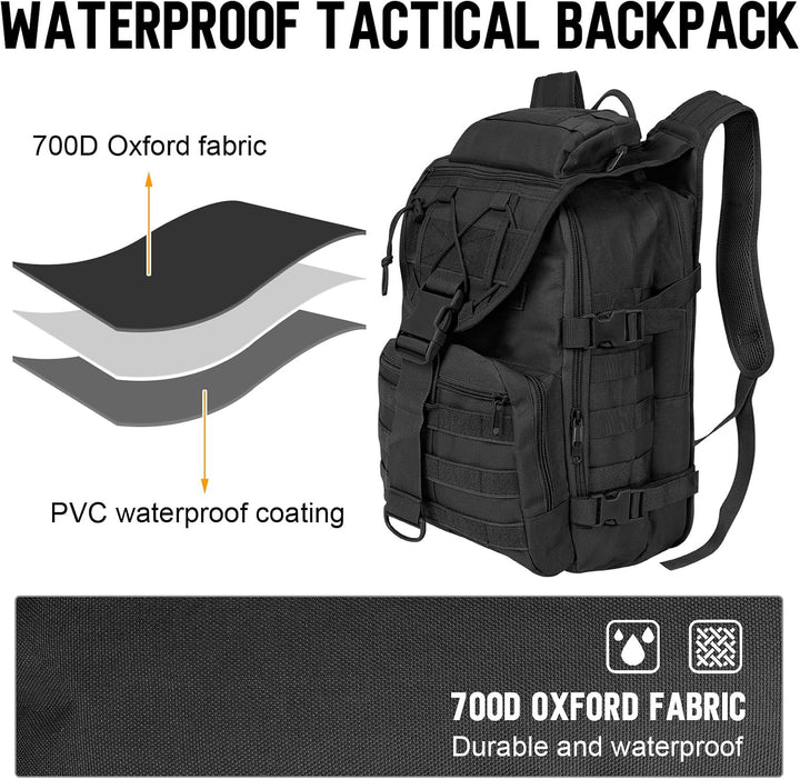 SHANNA Militärrucksack 35L/50L Armee Rucksack Molle, Hohe Kapazität Trekkingrucksack Wanderrucksäcke