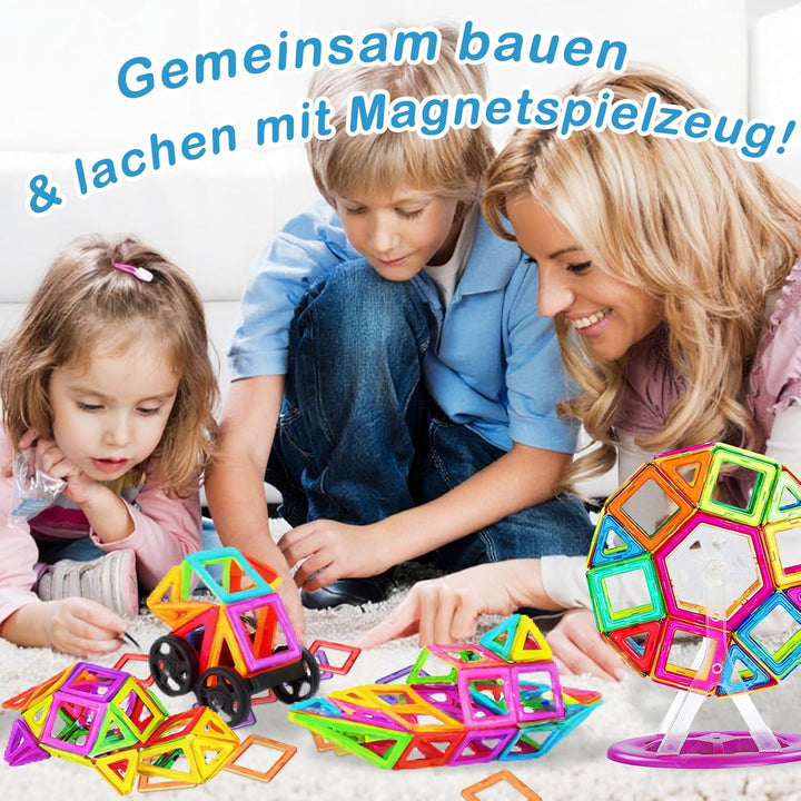 Magnetische Bausteine 120 Teile Magnetspielzeug Kinder Lernspielzeug ab 3 4 5 6 7 8 Jahre Magneten S